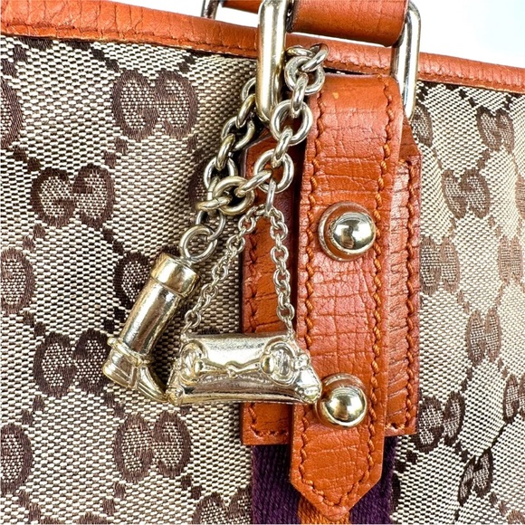 Gucci Purse Cherry Line Canvas Shoulder Tote Bag - Picture 11 of 14